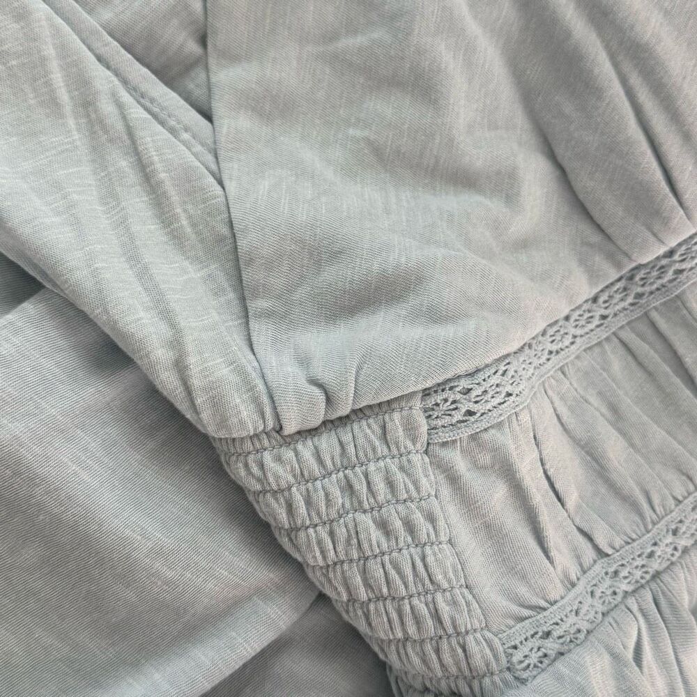 Anthropologie Light Blue Lace Lined Sleeveless Blouse Shark Bite - Women’s US M - Picture 12 of 13